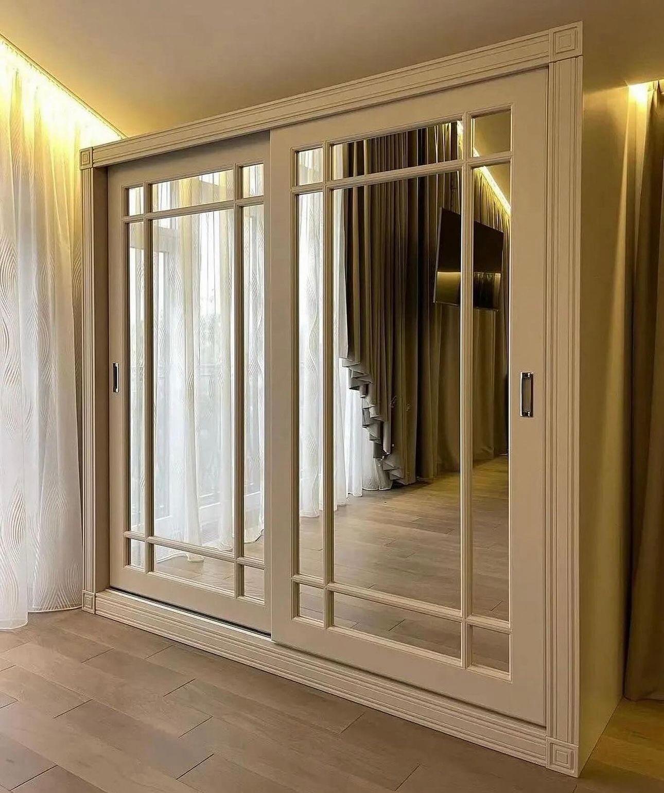 Aynalı Sürgülü Panelli Dolap