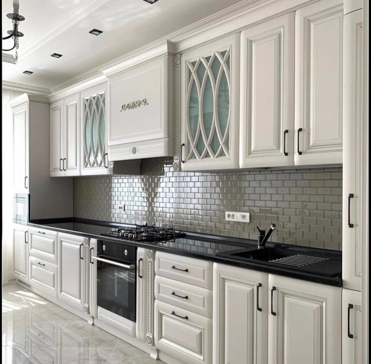 Ahşap ve Gri Modern Mutfak