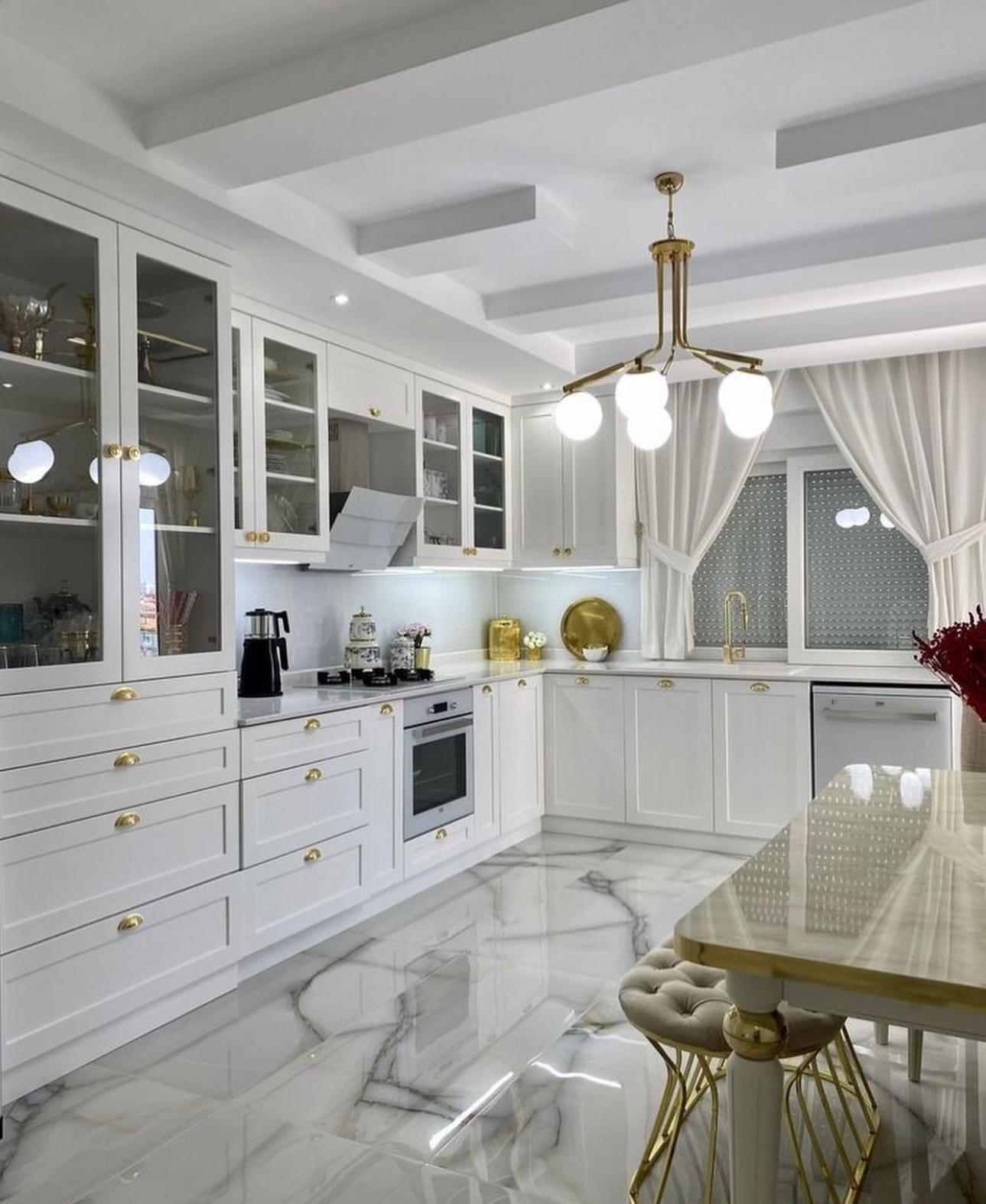 Country Stil Yeşil Mutfak