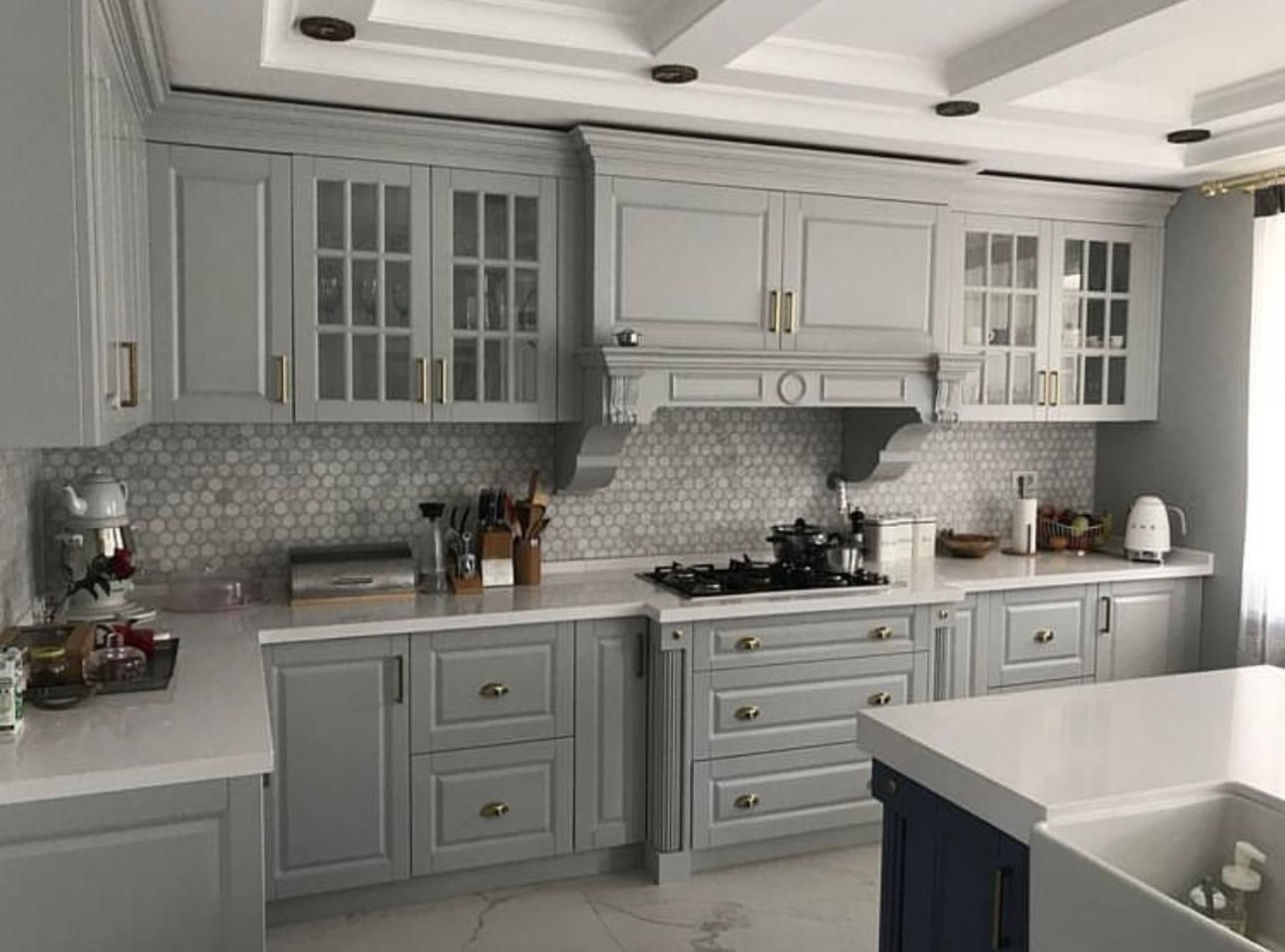 Yarı Açık Ahşap Mutfak